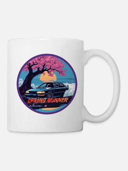 Blossom Horizon Vintage Legacy Automotive Retro - Tasse - Weiß