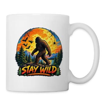 Bigfoot Halloween Retro Sasquatch T-Shirt - Tasse - Weiß - Rechts
