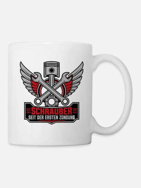 Schrauber seit der ersten Zündung – Werkstatt - Tasse - Weiß