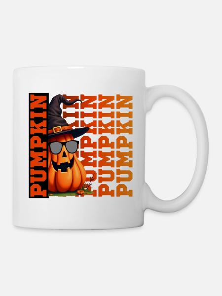 lustiger Kürbis - Tasse - Weiß