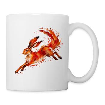Feuerhase Sprinter - Tasse - Weiß - Rechts