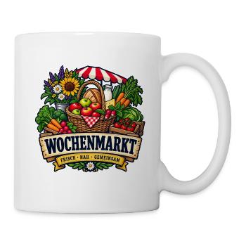 Wochenmarkt – Frisch nah gemeinsam - Tasse - Weiß - Rechts