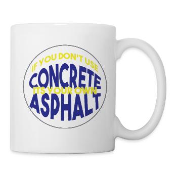 Beton Betonfertiger Betonmischer - Tasse - Weiß - Rechts