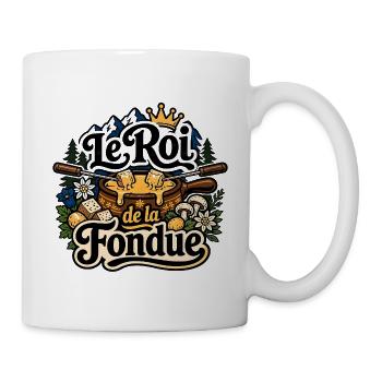 Der König von Fondue - Tasse - Weiß - Rechts