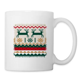 Strickpanel Weihnachten - Tasse - Weiß - Rechts