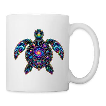 Kosmische Schildkröte Beschützer - Tasse - Weiß - Rechts