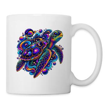 Kosmische Schildkröte auf Reisen - Tasse - Weiß - Rechts