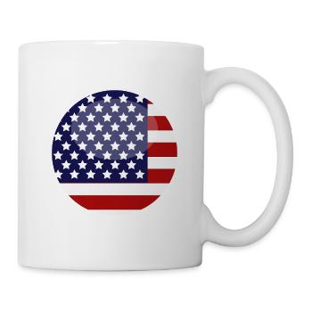 Flagge der Vereinigten Staaten - Tasse - Weiß - Rechts