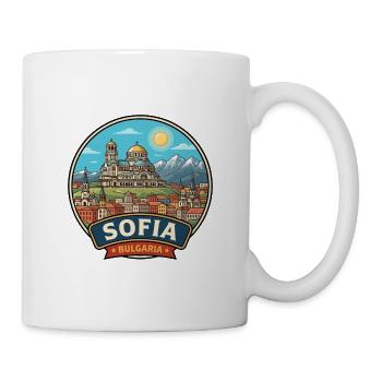 Sofia Bulgarien Alexander-Newski-Vitoscha-Abzeichen - Tasse - Weiß - Rechts