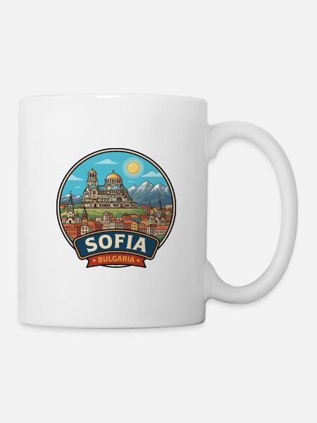 Sofia Bulgarien Alexander-Newski-Vitoscha-Abzeichen - Tasse - Weiß