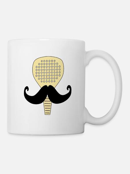 Padelschläger Schnurrbart Padel - Tasse - Weiß