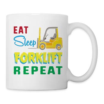 Gabelstaplerfahrer - Tasse - Weiß - Rechts