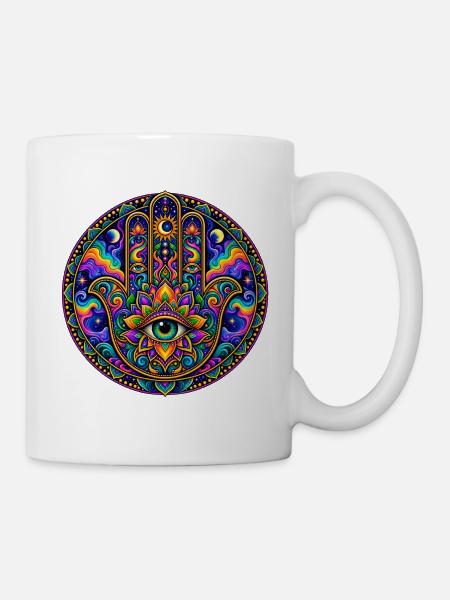 Hand der Fatima - Tasse - Weiß