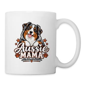 Aussie Mama – Geschenk für Aussie Fans - Tasse - Weiß - Rechts
