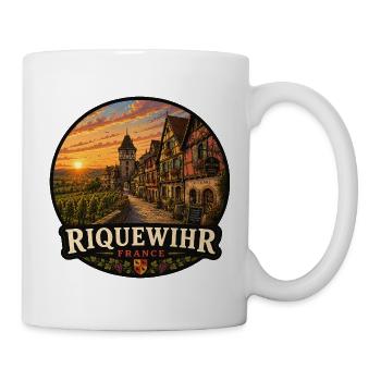 Riquewihr Frankreich Elsass Weinberge Vintage - Tasse - Weiß - Rechts