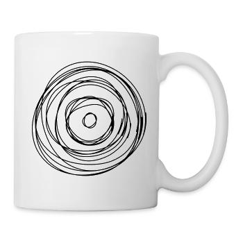 Schützenscheibe handgezeichnet - Tasse - Weiß - Rechts