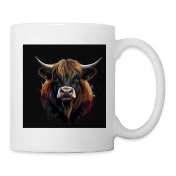 Highland Cattle - Tasse - Weiß - Rechts