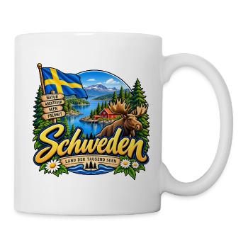 Schweden – Land der tausend Seen - Tasse - Weiß - Rechts