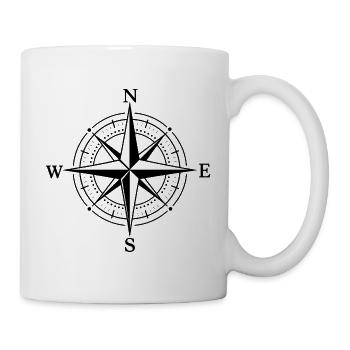 Kompass - Tasse - Weiß - Rechts