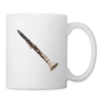 Porzellan-Crack-Klarinette - Tasse - Weiß - Rechts
