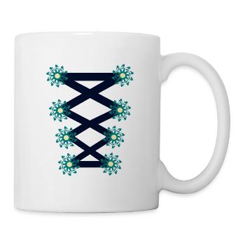 Dirndl - Tasse - Weiß - Rechts