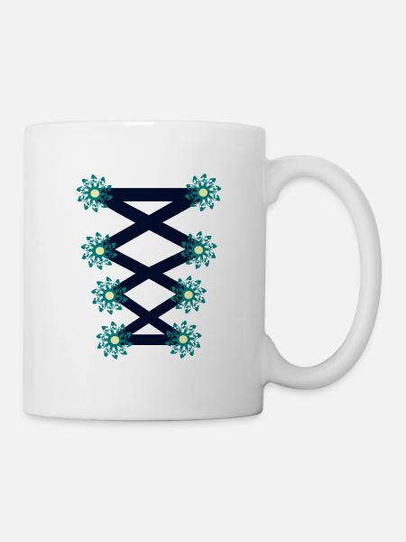 Dirndl - Tasse - Weiß