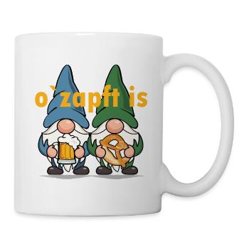 Zwerge o zapft is - Tasse - Weiß - Rechts