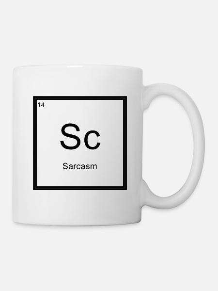 SC Sarkasmus | Lustiger Chemie-Wissenschafts-Nerd - Tasse - Weiß