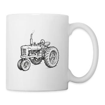 Traktor / Traktor / Traktor - Tasse - Weiß - Rechts