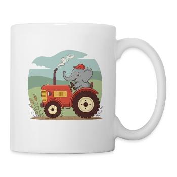 Traktor / Traktor / Traktor - Tasse - Weiß - Rechts