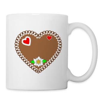 Lebkuchenherz - Tasse - Weiß - Rechts