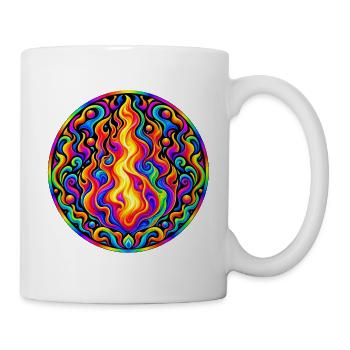 Feuer - Tasse - Weiß - Rechts