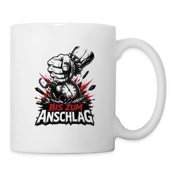 Bis zum Anschlag Thrash Metal Faust Design - Tasse - Weiß - Rechts