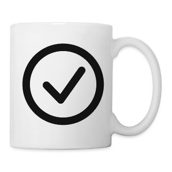 Kreuzzeichen Kreislinien-Symbol - Tasse - Weiß - Rechts