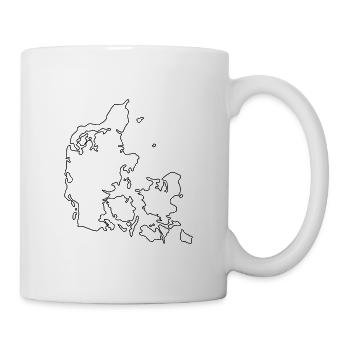 Dänemarkkarte - Tasse - Weiß - Rechts