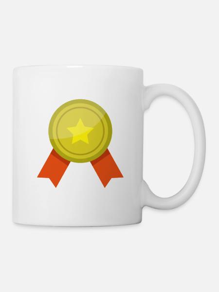Medaille - Tasse - Weiß
