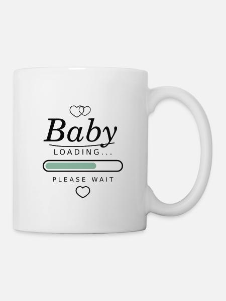 Baby Loading Minimal – Schwangerschaft - Tasse - Weiß