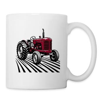 Traktor / Traktor / Traktor - Tasse - Weiß - Rechts