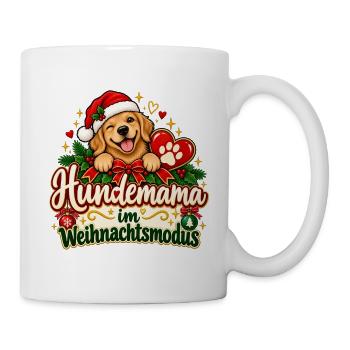 Hundemama im Weihnachtsmodus - Tasse - Weiß - Rechts