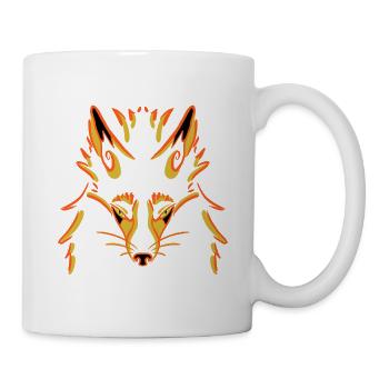 Observing Fox - Tasse - Weiß - Rechts