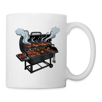 Grillabend Würstchen Parade - Tasse - Weiß - Rechts