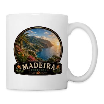 Madeira Portugal Atlantik Insel Urlaub Vintage - Tasse - Weiß - Rechts