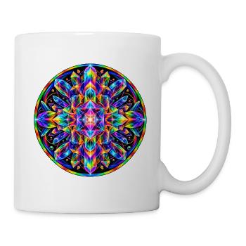 Kristall Mandala - Tasse - Weiß - Rechts