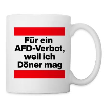 FASCHISMUS IST KEINE ALTERNATIVE. NIE WIEDER - Tasse - Weiß - Rechts