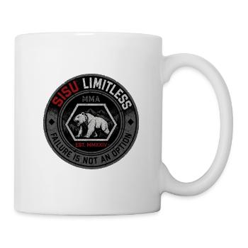 Inhalt Limitless MMA Grizzly Bear Retro-Abzeichen - Tasse - Weiß - Rechts
