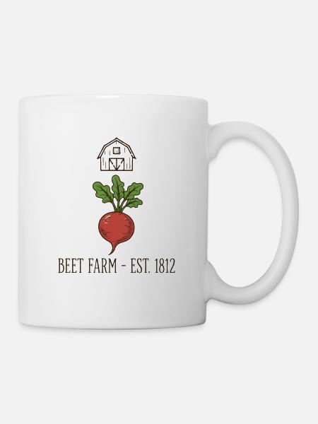 Büro-Humor – Rübenfarm - Tasse - Weiß