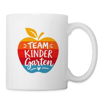 Team Kindergarten - Apfel - Kita - Tasse - Weiß - Rechts