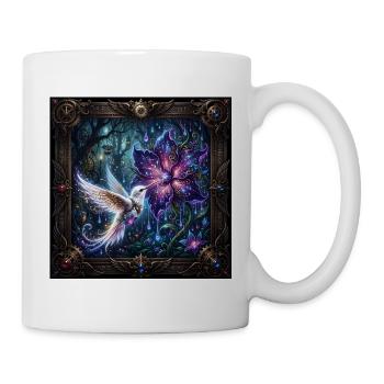 Verzauberter Steampunk-Kolibri - Tasse - Weiß - Rechts
