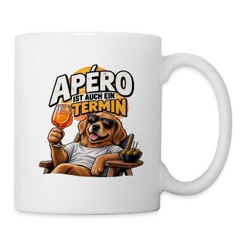 Apero ist auch ein Termin - Tasse - Weiß - Rechts