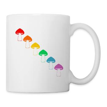 Vielfalt der Regenbogenpilze - Tasse - Weiß - Rechts